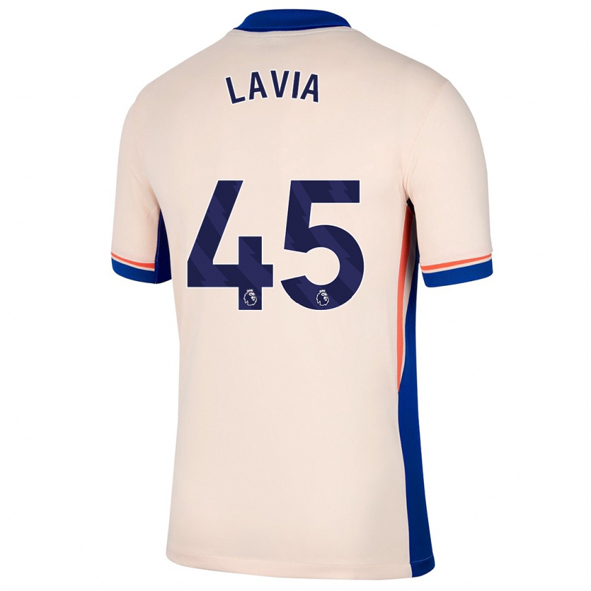 Niño Fútbol Camiseta Roméo Lavia #45 Beige Claro 2ª Equipación 2024/25 México