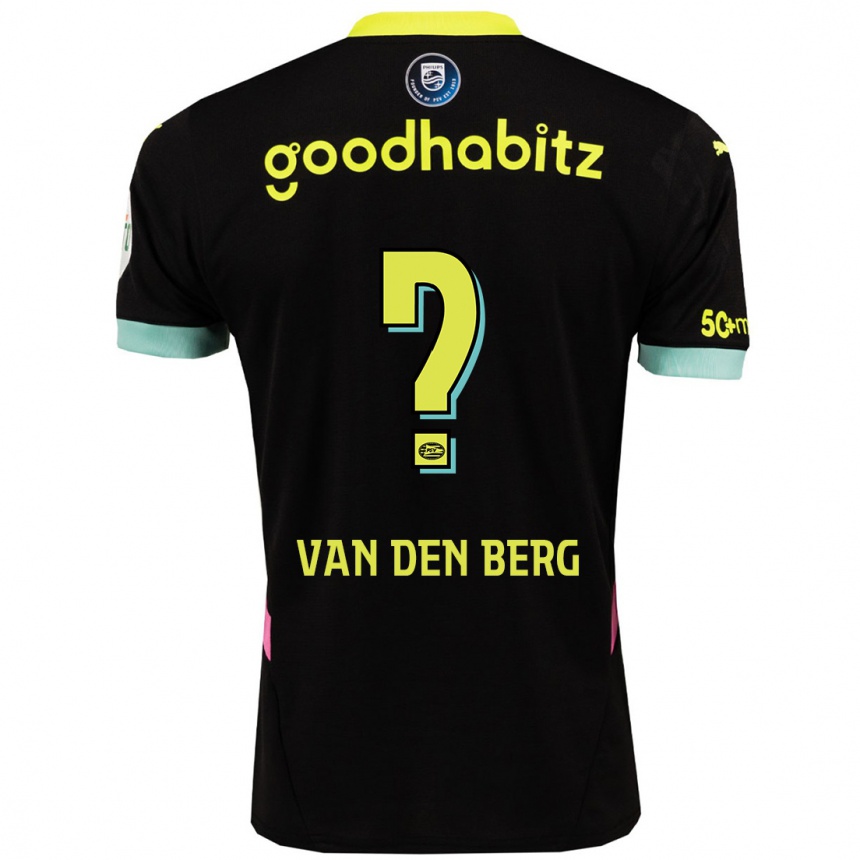 Niño Fútbol Camiseta Joel Van Den Berg #0 Negro Amarillo 2ª Equipación 2024/25 México