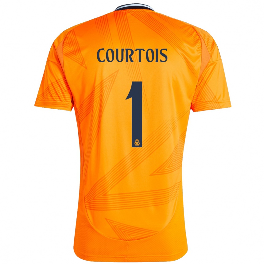 Niño Fútbol Camiseta Thibaut Courtois #1 Naranja 2ª Equipación 2024/25 México