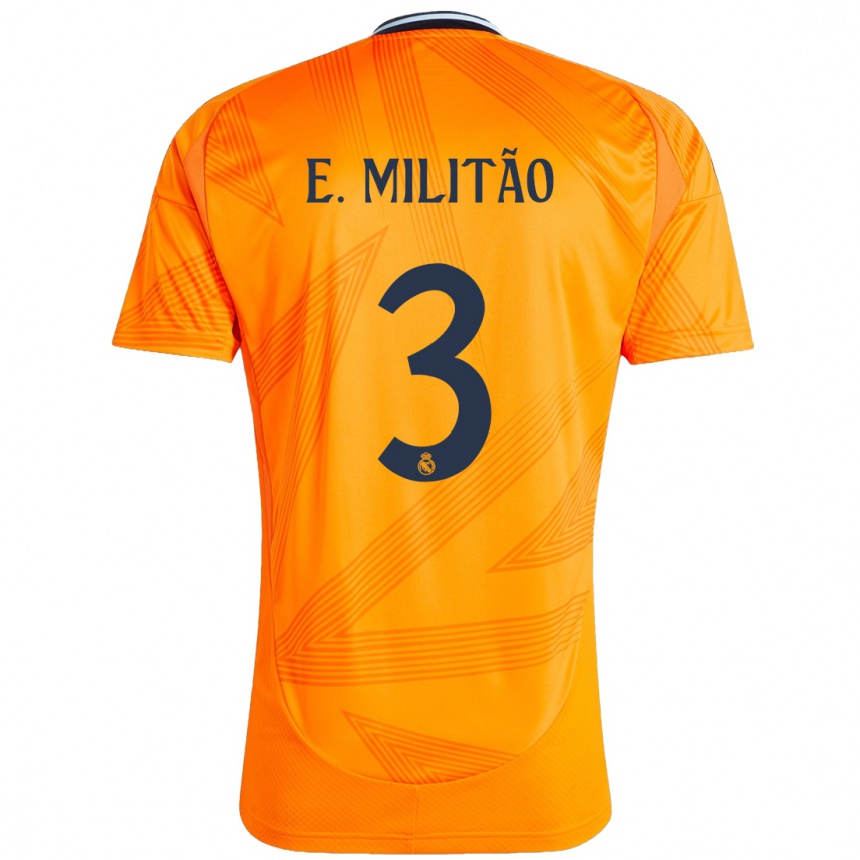 Niño Fútbol Camiseta Eder Militao #3 Naranja 2ª Equipación 2024/25 México