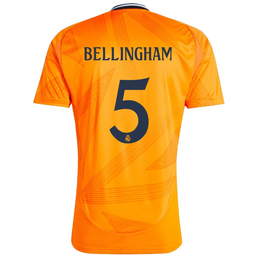 Niño Fútbol Camiseta Jude Bellingham #5 Naranja 2ª Equipación 2024/25 México