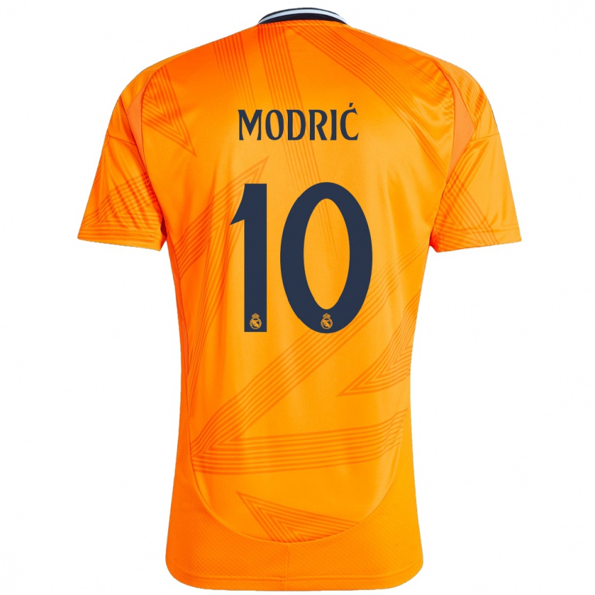 Niño Fútbol Camiseta Luka Modric #10 Naranja 2ª Equipación 2024/25 México