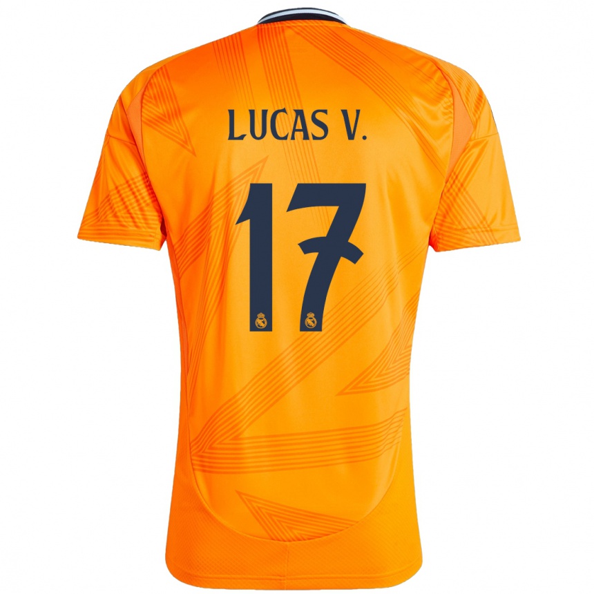 Niño Fútbol Camiseta Lucas Vazquez #17 Naranja 2ª Equipación 2024/25 México