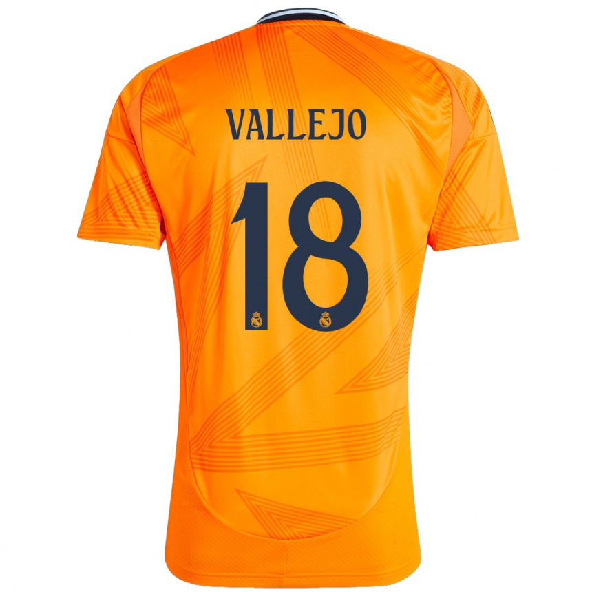 Niño Fútbol Camiseta Jesus Vallejo #18 Naranja 2ª Equipación 2024/25 México