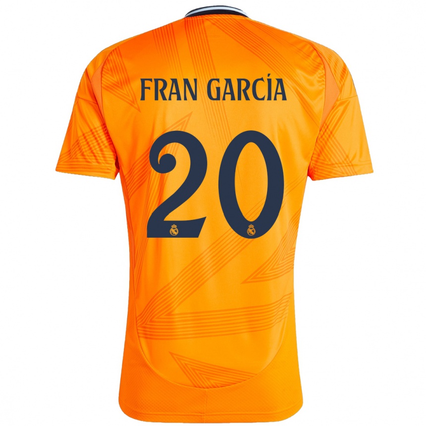 Niño Fútbol Camiseta Fran García #20 Naranja 2ª Equipación 2024/25 México