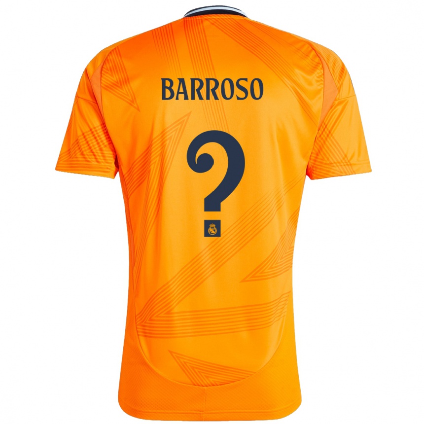 Niño Fútbol Camiseta Jaime Barroso #0 Naranja 2ª Equipación 2024/25 México