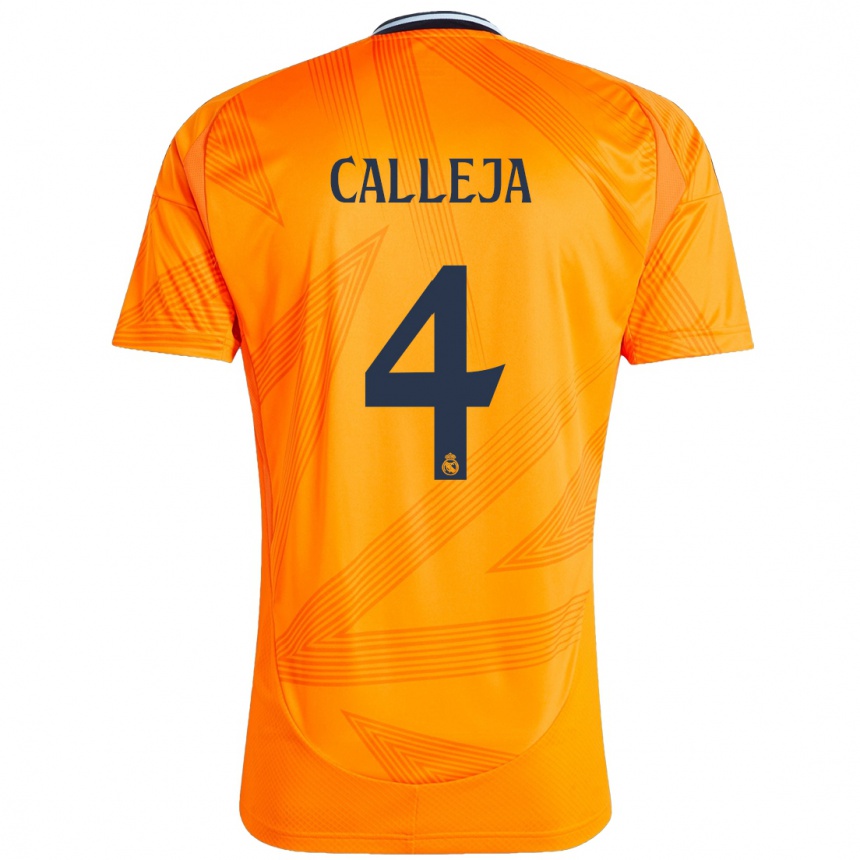 Niño Fútbol Camiseta Jaime Calleja #4 Naranja 2ª Equipación 2024/25 México