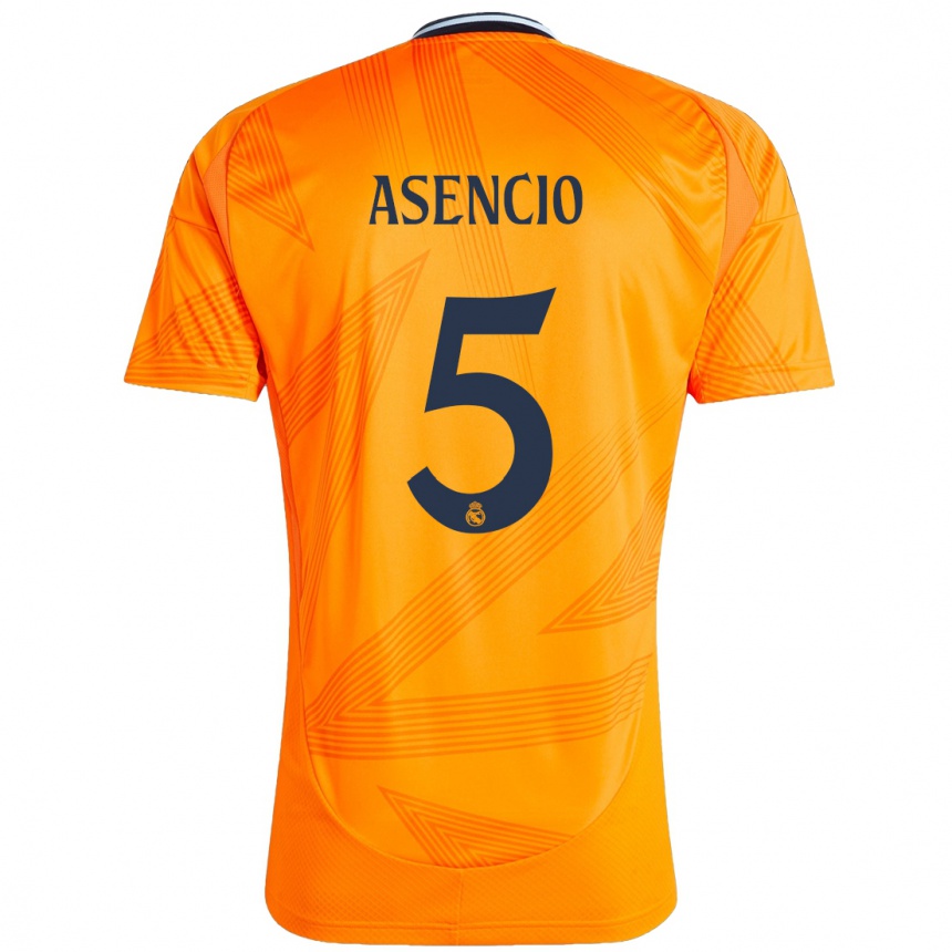 Niño Fútbol Camiseta Raul Asencio #5 Naranja 2ª Equipación 2024/25 México