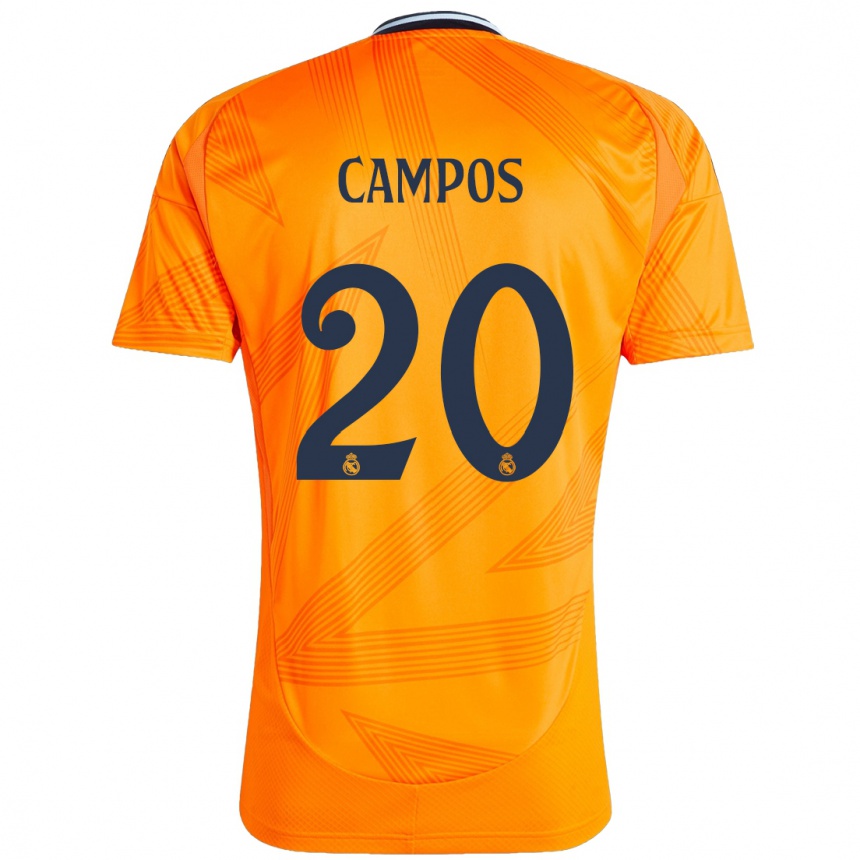 Niño Fútbol Camiseta Andrés Campos #20 Naranja 2ª Equipación 2024/25 México