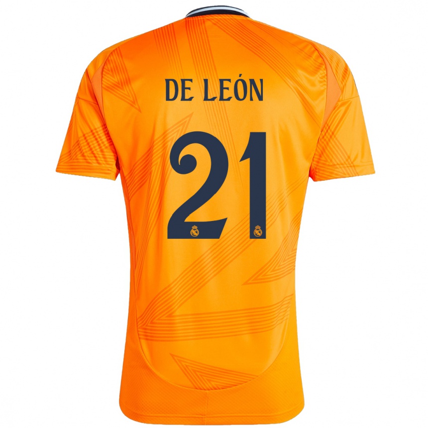 Niño Fútbol Camiseta Jeremy De León #21 Naranja 2ª Equipación 2024/25 México