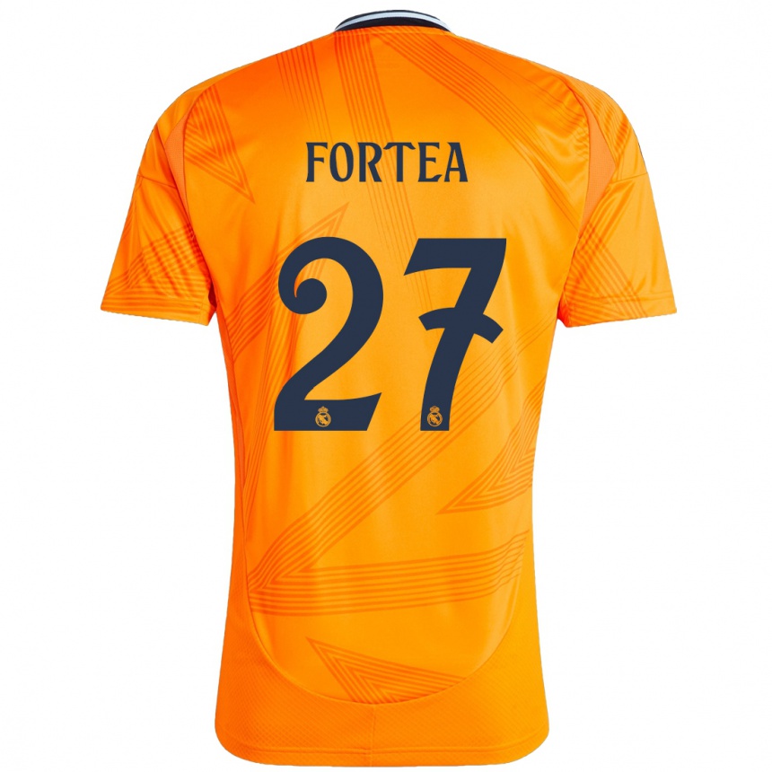 Niño Fútbol Camiseta Jesús Fortea #27 Naranja 2ª Equipación 2024/25 México