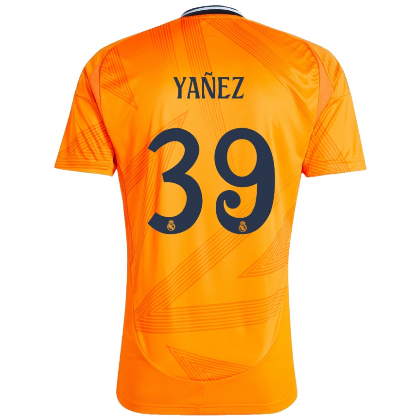 Niño Fútbol Camiseta Daniel Yañez #39 Naranja 2ª Equipación 2024/25 México