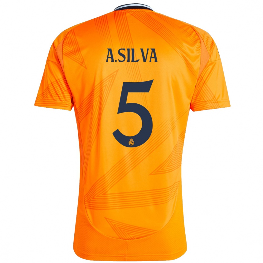 Niño Fútbol Camiseta Antonia Silva #5 Naranja 2ª Equipación 2024/25 México