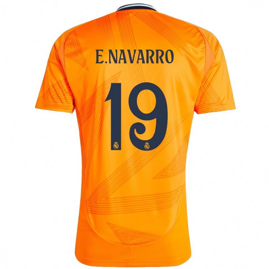 Niño Fútbol Camiseta Eva Navarro #19 Naranja 2ª Equipación 2024/25 México