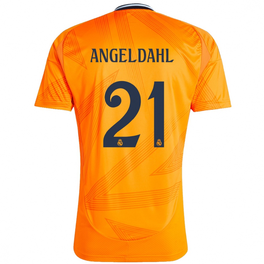 Niño Fútbol Camiseta Filippa Angeldahl #21 Naranja 2ª Equipación 2024/25 México