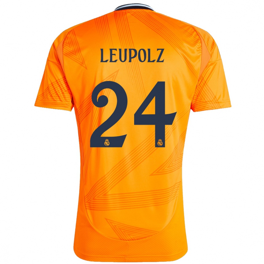 Niño Fútbol Camiseta Melanie Leupolz #24 Naranja 2ª Equipación 2024/25 México