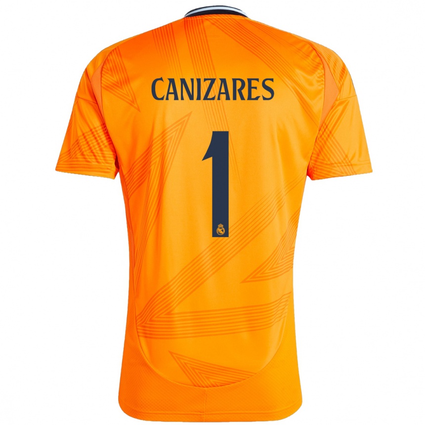 Niño Fútbol Camiseta Lucas Cañizares #1 Naranja 2ª Equipación 2024/25 México