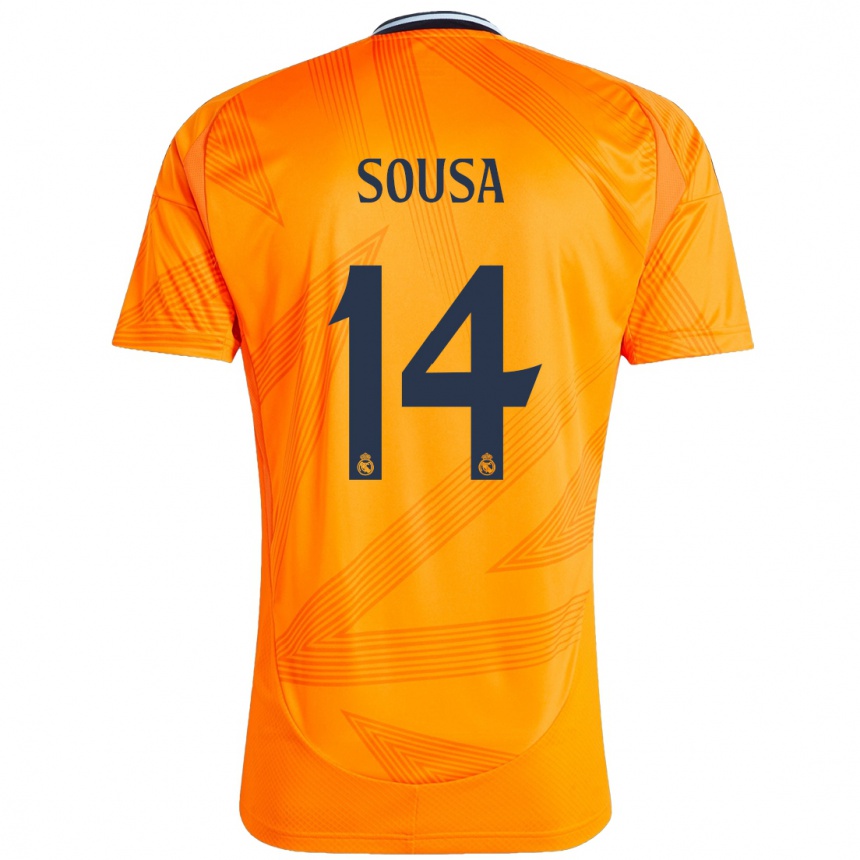 Niño Fútbol Camiseta Kathellen Sousa #14 Naranja 2ª Equipación 2024/25 México