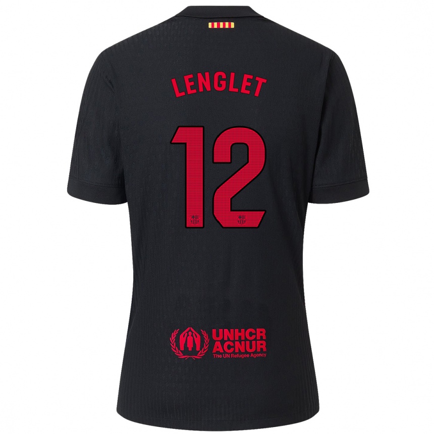 Niño Fútbol Camiseta Clement Lenglet #12 Negro Rojo 2ª Equipación 2024/25 México