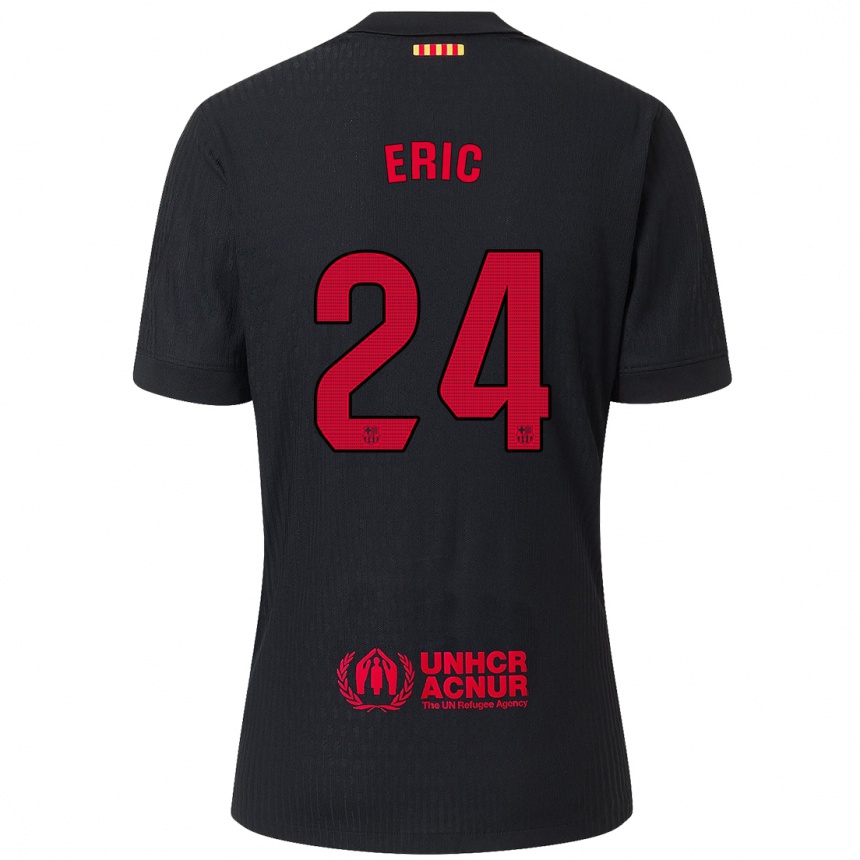 Niño Fútbol Camiseta Eric Garcia #24 Negro Rojo 2ª Equipación 2024/25 México