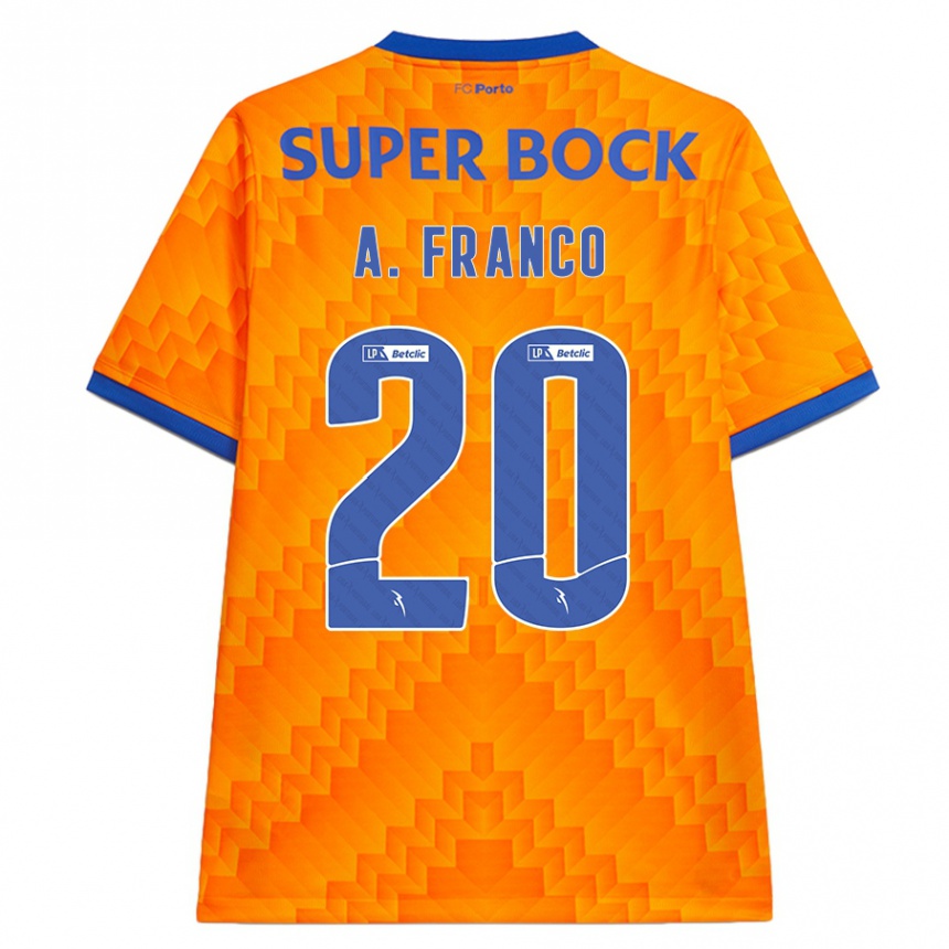 Niño Fútbol Camiseta André Franco #20 Naranja 2ª Equipación 2024/25 México