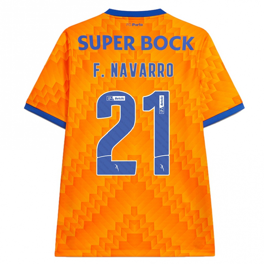 Niño Fútbol Camiseta Fran Navarro #21 Naranja 2ª Equipación 2024/25 México