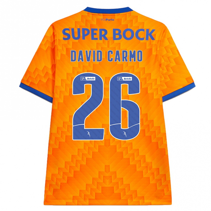 Niño Fútbol Camiseta David Carmo #26 Naranja 2ª Equipación 2024/25 México