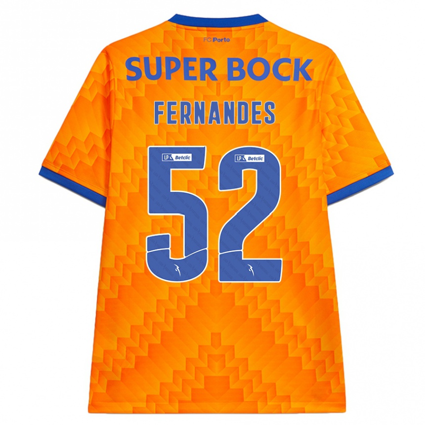 Niño Fútbol Camiseta Martim Fernandes #52 Naranja 2ª Equipación 2024/25 México