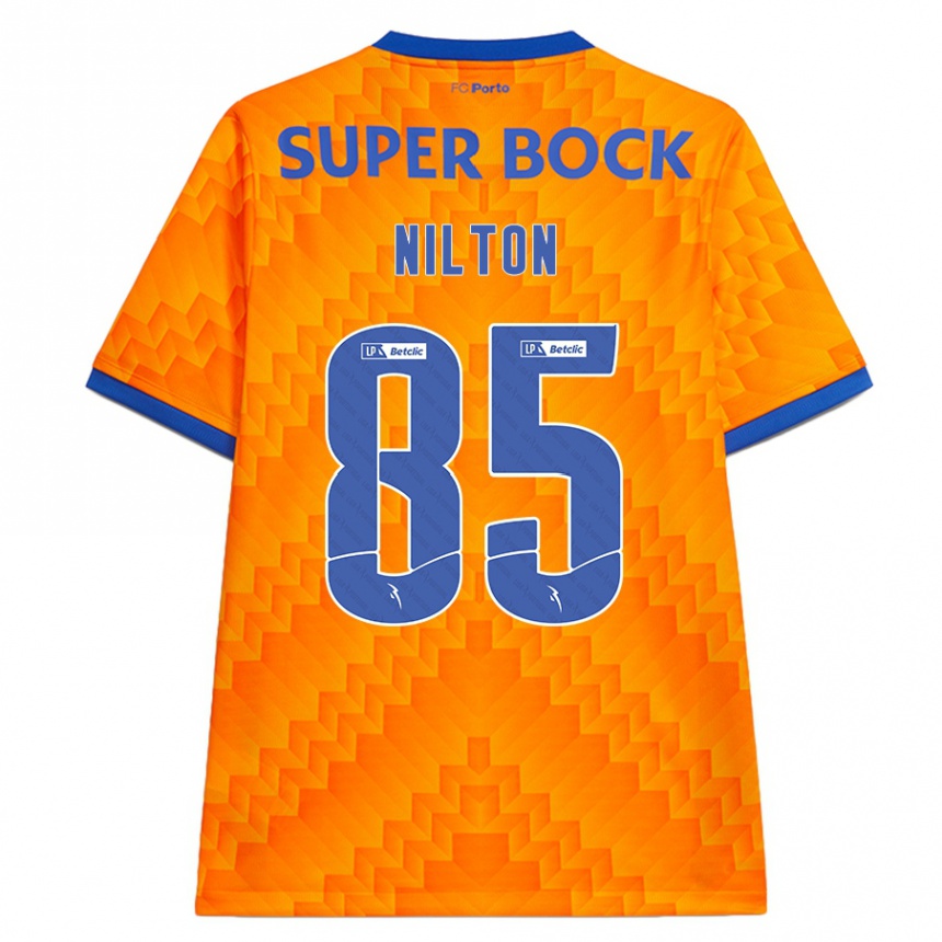 Niño Fútbol Camiseta Nilton #85 Naranja 2ª Equipación 2024/25 México