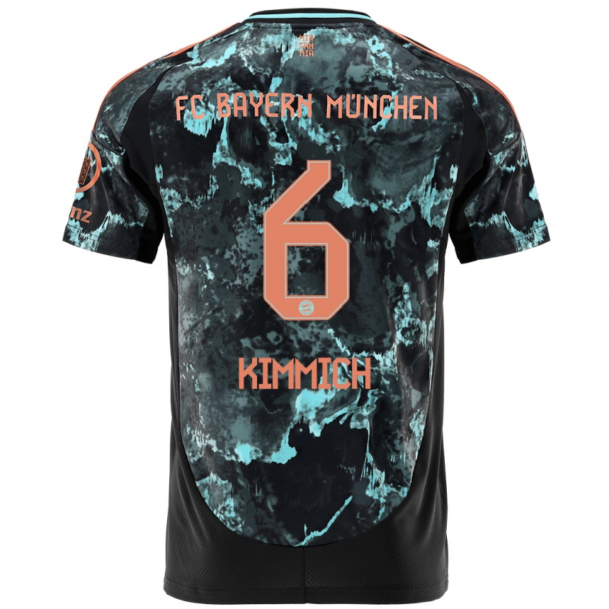 Niño Fútbol Camiseta Joshua Kimmich #6 Negro 2ª Equipación 2024/25 México