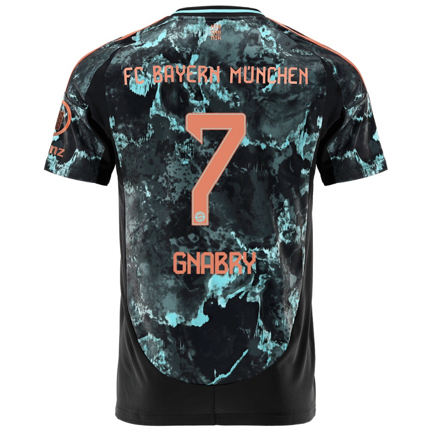 Niño Fútbol Camiseta Serge Gnabry #7 Negro 2ª Equipación 2024/25 México