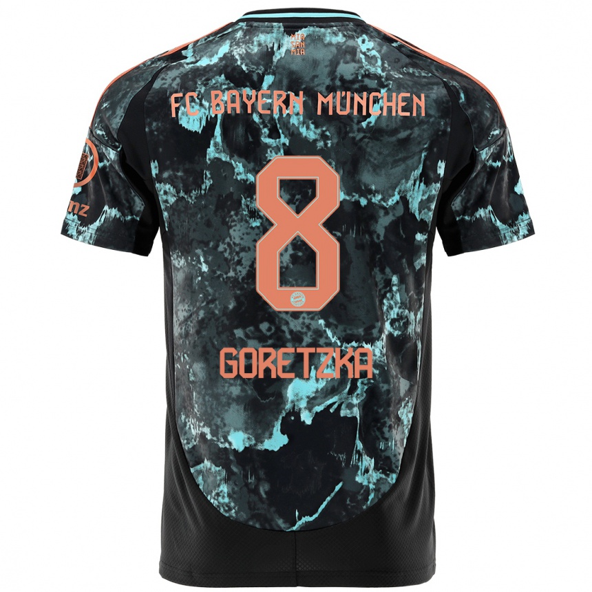 Niño Fútbol Camiseta Leon Goretzka #8 Negro 2ª Equipación 2024/25 México