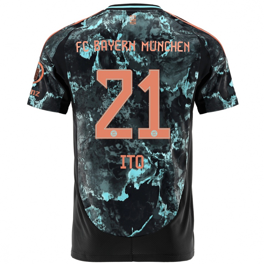 Niño Fútbol Camiseta Hiroki Ito #21 Negro 2ª Equipación 2024/25 México