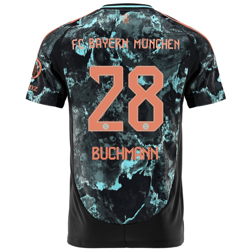 Niño Fútbol Camiseta Tarek Buchmann #28 Negro 2ª Equipación 2024/25 México