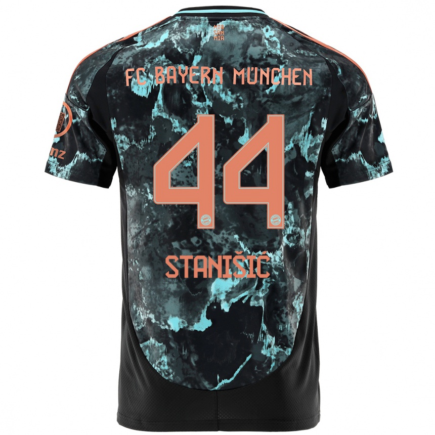 Niño Fútbol Camiseta Josip Stanisic #44 Negro 2ª Equipación 2024/25 México