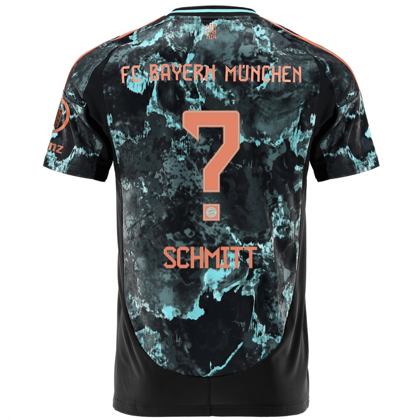 Niño Fútbol Camiseta Max Schmitt #0 Negro 2ª Equipación 2024/25 México