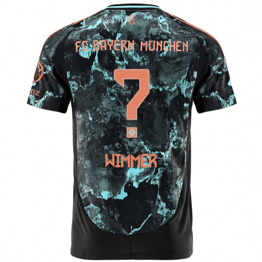 Niño Fútbol Camiseta Benedikt Wimmer #0 Negro 2ª Equipación 2024/25 México