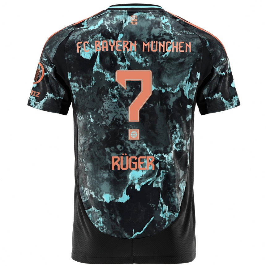 Niño Fútbol Camiseta Kurt Rüger #0 Negro 2ª Equipación 2024/25 México