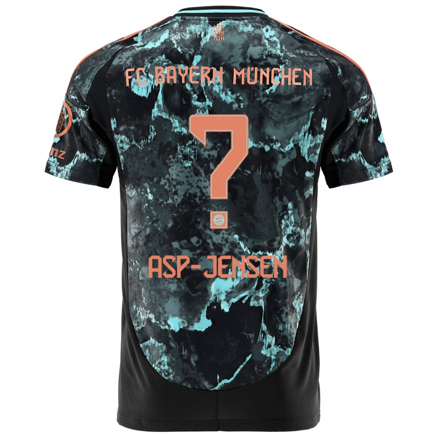 Niño Fútbol Camiseta Jonathan Asp-Jensen #0 Negro 2ª Equipación 2024/25 México