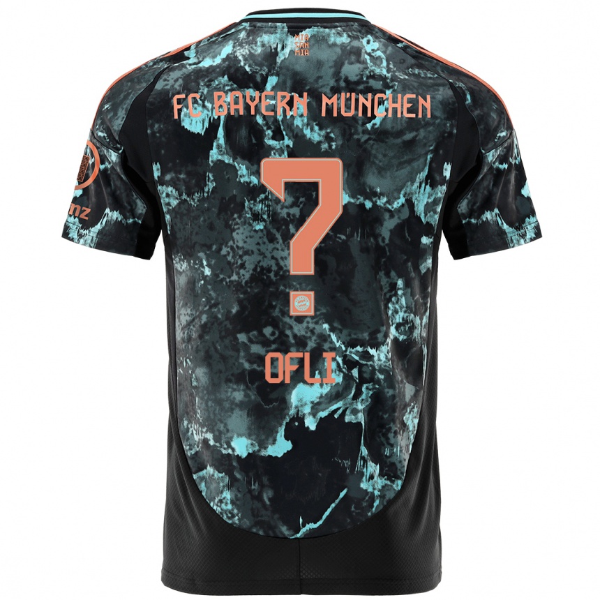 Niño Fútbol Camiseta Deniz Ofli #0 Negro 2ª Equipación 2024/25 México