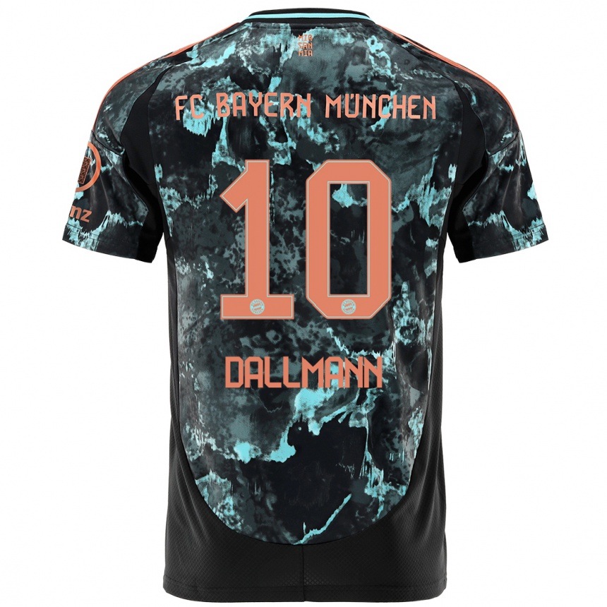 Niño Fútbol Camiseta Linda Dallmann #10 Negro 2ª Equipación 2024/25 México