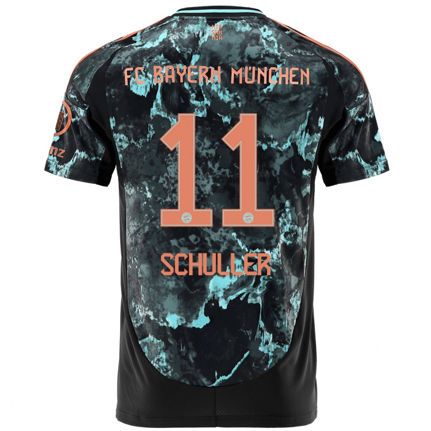 Niño Fútbol Camiseta Lea Schuller #11 Negro 2ª Equipación 2024/25 México