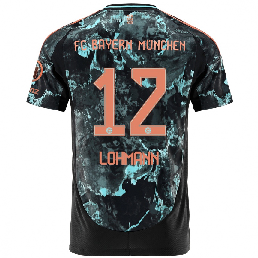 Niño Fútbol Camiseta Sydney Lohmann #12 Negro 2ª Equipación 2024/25 México