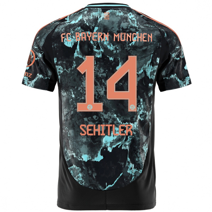 Niño Fútbol Camiseta Alara Şehitler #14 Negro 2ª Equipación 2024/25 México