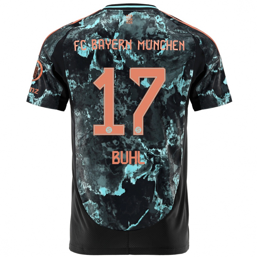 Niño Fútbol Camiseta Klara Buhl #17 Negro 2ª Equipación 2024/25 México