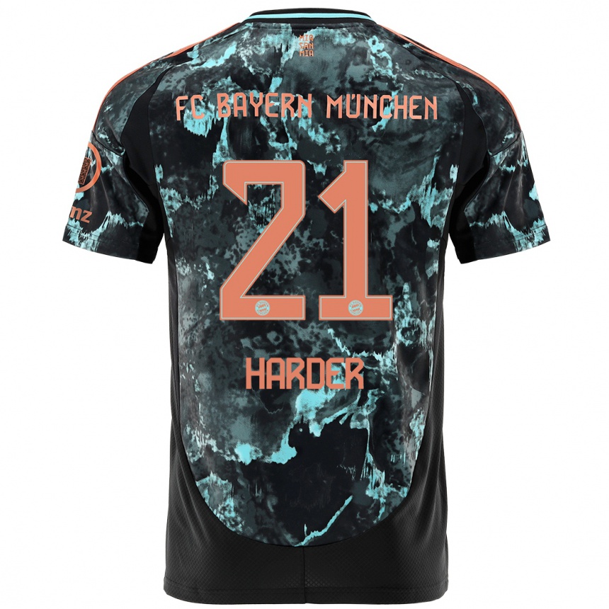 Niño Fútbol Camiseta Pernille Harder #21 Negro 2ª Equipación 2024/25 México