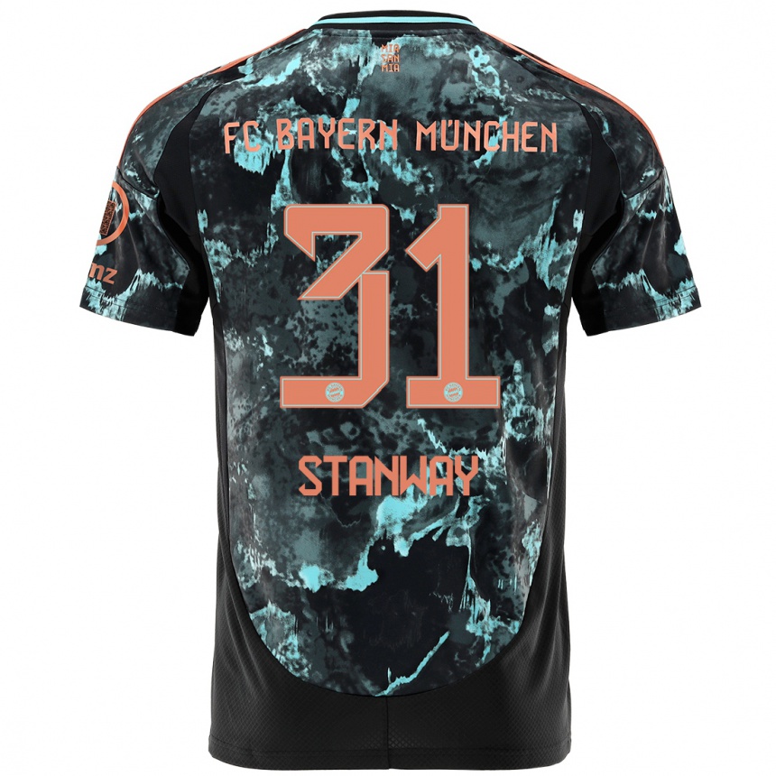 Niño Fútbol Camiseta Georgia Stanway #31 Negro 2ª Equipación 2024/25 México