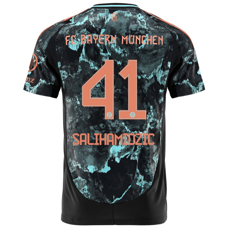 Niño Fútbol Camiseta Nick Salihamidzic #41 Negro 2ª Equipación 2024/25 México