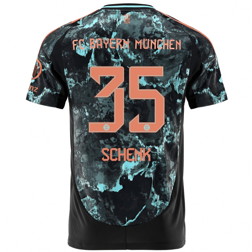 Niño Fútbol Camiseta Johannes Schenk #35 Negro 2ª Equipación 2024/25 México