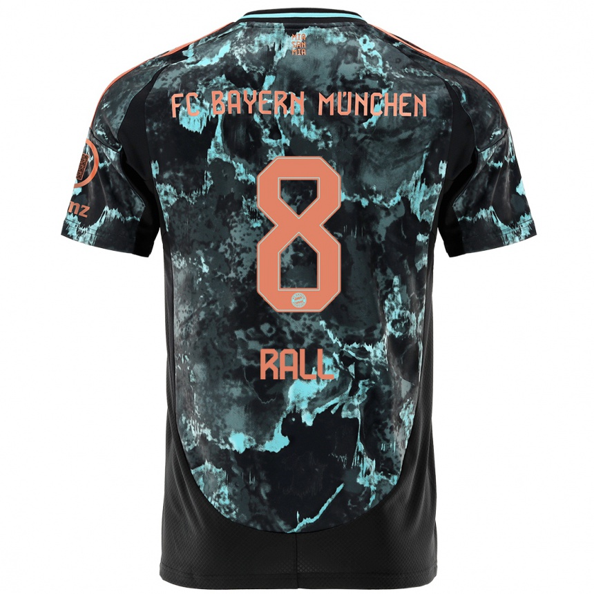 Niño Fútbol Camiseta Maximiliane Rall #8 Negro 2ª Equipación 2024/25 México